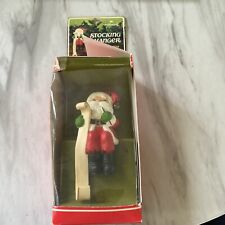 Hallmark Vintage Christmas Stocking Hanger *Santa Claus* with List Hong Kong picture