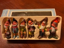 VTG Hong Kong Decorative Elves Elf Dwarf pixie 3” Ornaments Chrisrmas picture