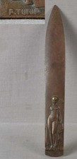 1920s French bronze ART DECO letter opener NUDE by Pierre TURIN picture