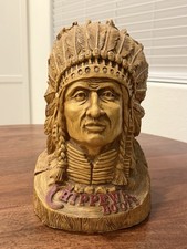 Chippewa Boots Indian Chief Head Bust Store Sign Display Advertisement  picture