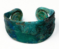 ANCIENT KOBAN CULTURE BRACELET CAUCASUS BRONZE SPIRAL ENDS 1200-400 B.C. 10 picture
