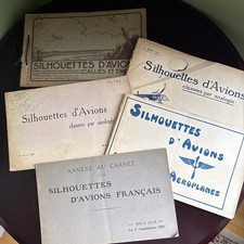 WWI Airplane ID 5 Silhouettes d' Avions Aeroplanes French Booklets 1915-1918 picture