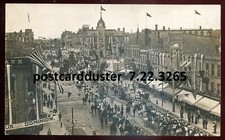 GUELPH Ontario 1908 Old Home Week Street Celebration. Real Photo Postcard picture