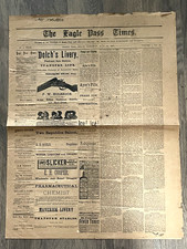 July 1887 The Eagle Pass Times Newspaper picture