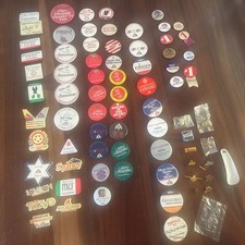 LOT Of 76 American Airlines Push Back Pins, Tie Pins Etc. International/Domestic picture