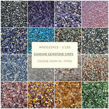 WHOLESALE 5 lbs Genuine Crystal Chips, Choose 90+ Types Natural Gemstone Chips picture
