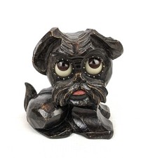 Antique Rare German Oswald Rolling Eye Dog Clock Terrier Works picture