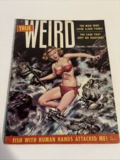 MAG: True Weird #1 11/1955-1st issue-Clarence Doore bikini girl horror cover-... picture