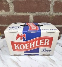Vintage Koehler Beer 6 Pack Carrier W/ 6 Steel Cans Store Display Erie Brewing picture