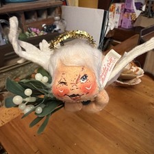 Vintage 1971 Annalee Mobilitee Doll Angel Mistletoe FLYING Christmas Angel Nice picture