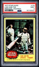 1977 Topps STAR WARS #170  Luke and the Princess... Trapped PSA 9 MINT picture