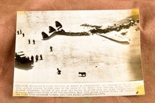 Fatal Plane Crash Aerial View Pan American Syria 8¾x6¼ 1947 AP Wire Photo V36 picture