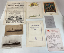 Cunard Line R.M.S. Andania Maritime Travel Epemera 1926 Menu's, News Sheet, etc. picture