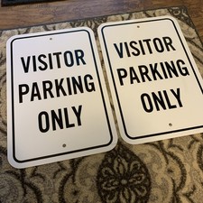 Visitor Parking Only Aluminum Sign 18