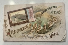 Antique 1889 Arbuckles' Illustrated Atlas Fifty Principal Nations World Coffee picture