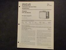 1968 RCA Television Service Data Supplement No. T19-S1 manual picture