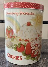 Vintage 1980s Strawberry Shortcake Cheinco Housewares Cookies Metal Cookie Tin picture
