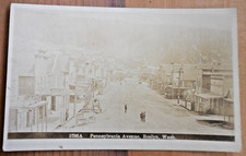 Roslyn Washington Pennsylvania Ave Street Scene Real Photo Postcard RPPC picture