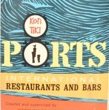 1968 Kon Tiki Ports Singapore Joe Waterfront Tavern Menu Sheraton Hotel Chicago picture