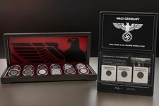 WWII Nazi Germany Coin Collection –Third Reich Zinc Coins & 12-Coin Display Box picture