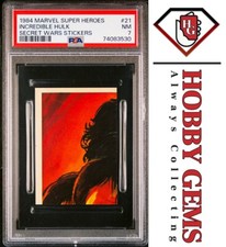 INCREDIBLE HULK PSA 7 1984 Marvel Super Heroes Secret Wars Stickers #21 picture