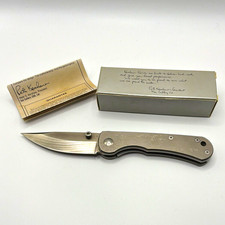 Vintage Kershaw 1410 Starkey Ridge Titanium Knife ATS-34 USA NIB Ken Onion Rare picture