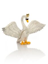 Keren Kopal White Swan Trinket Box Handmade With Austrian Crystals picture