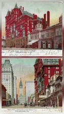 PA Set Of Two 2 Philadelphia Pennsylvania Postcards Sent To Hamilton Ontario '07 picture