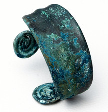 ANCIENT KOBAN CULTURE BRACELET CAUCASUS BRONZE SPIRAL ENDS 1200-400 B.C. 11 picture