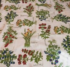 Vintage Vera Neumann ?Herbs Fabric Tablecloth 81x60 And 6 Napkin Set picture
