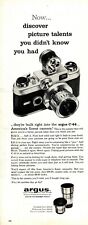 1958 Argus Camera Vintage Print Ad Discover Picture Talents You Didn't Know  picture
