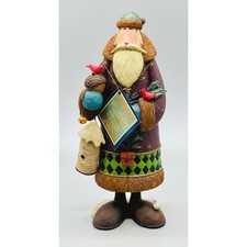 Williraye Studio Caroling with Cardinals Santa Figurine Purple WW2938 2012 picture