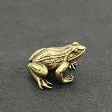 Solid Brass Frog Figurine Statue Animal Figurines Toys House Desktop Decoration picture