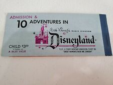 Vintage Disneyland Ticket Book Coupon Admission CHILD picture