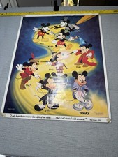 Vintage 1986 Disney Mickey Mouse Generations WD-2 Poster 22x28 One Stop OSP picture
