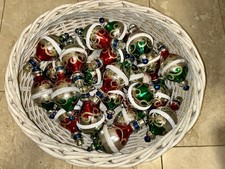 VTG Balsam Hill Lot 12 Taiwan 8” Shatterproof Finial Drop Christmas Ornaments picture