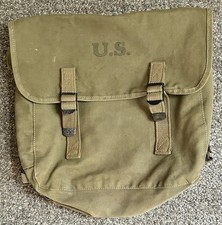 WW2 1943 US Army M1936 M36 Musette Bag Pack Satchel Dated 1943 Maker Johansen picture