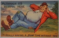 Vintage Comic Humor Art Linen Postcard 1940's -50's Cartoon 10 picture