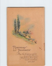 Postcard Birthday Thoughts Countryside Scene picture