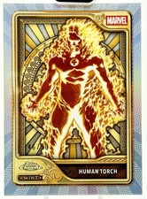 2026 Topps Mint Marvel Human Torch Encased /50 Gold Tier #87 picture