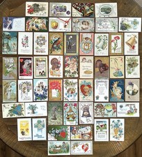 ANTQ Postcard Lot #52 Holiday Christmas Easter Thanksgiving Birthday Plus More picture