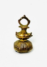 Antique Georgian 9ct Gold Wax Seal Fob Pendant Dove of Peace Carving c1820 9k picture