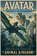Avatar Flight of Passage Animal Kingdom Attraction Ride Disney Poster Print Wall picture