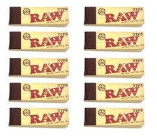 10X RAW Rolling Tips Unrefined Authentic Filter Tips 500 Tips FAST USA SHIPPING picture
