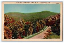 c1940's Greetings From North Creek Adirondack New York NY Unposted Postcard picture