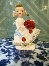 Vintage Consco Marilyn Exclusive Carnation July Girl Angel Figurine  picture