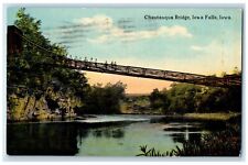 1914 View Of Chautauqua Bridge Iowa Falls Iowa IA Posted Antique Postcard picture