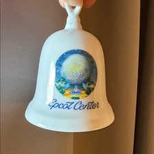 Disney Parks Vintage 1982 Epcot Center Ceramic Bell 1980s Souvenir Exclusive picture
