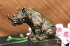 Art Deco White African Rhino Rhinoceros by Portuguese Artist Miguel Lopez Decor picture