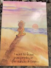 Garfield Vintage Argus Poster. I Want To Leave Paw Prints On The Sands Of Time picture